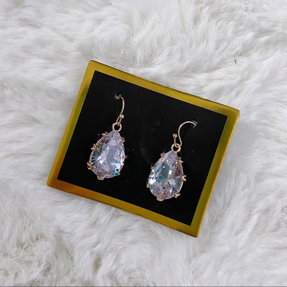 NWT Large Crystal Teardrop Earrings (new in box) - Picture 3 of 6